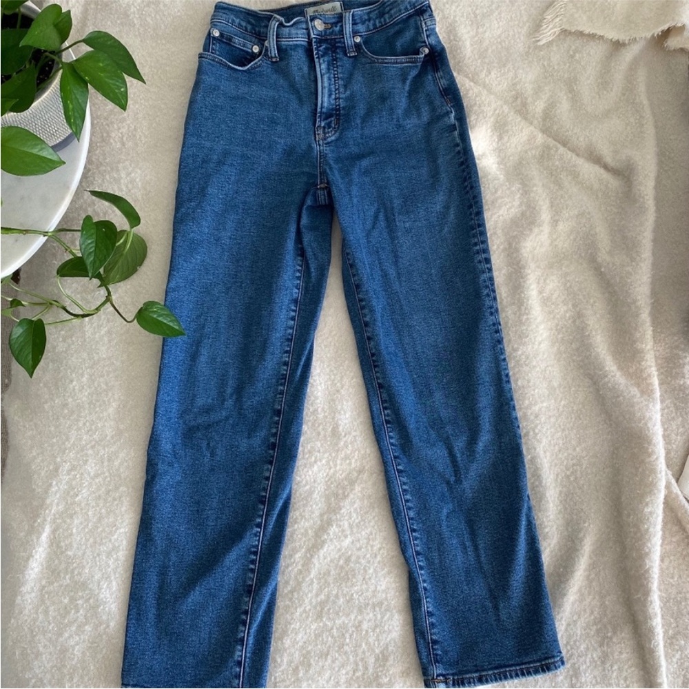 Madewell The Perfect Vintage Straight Jean in Bright Indigo Wash